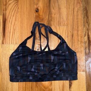 Geometric Black Sports Bra - Lululemon